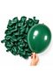 Dark Green Color Latex Pastel Balloon (13 cm) - 10 Pieces - 2