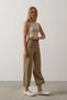 Belt Collar Detailed Trousers - Khaki