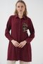 Women's Pocket Detailed Shirt Tunic 1487 - Burgundy