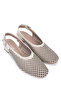 Women's Genuine Leather Beige Heeled Shoes - 3