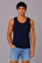Men's Athlete Crew Neck Sleeveless Summer Tank Top - Navy Blue