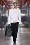 Cividale Men's Organic Cotton Black Sweatpants with Contrast Paneling and Elastic Waistband - 2