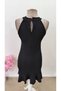 Women's Off-The-Shoulder Open Ring Collar Ruffle Janjan Short Dress - 7