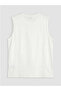 New Season White Crew Neck Printed Boys' Undershirt - 2
