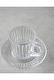 Lucent Glass 4 Piece Coffee Cup Set for 2 People 102 ml Transparent - 4