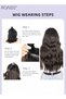 4Pcs Clip in Wavy Hair Extensions Invisible Adjustable Long Synthetic Heat Resistant Hairpieces for Women Girls (50cm,Natural Black) - 7