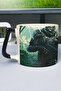كوب سيراميك فاخر مطبوع عليه Crysis (قطعة واحدة) بمقبض أسود خاص بمقبض مموج V2D