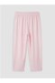 New Season Pink Elastic Waist Loose Fit Women's Trousers - 2