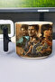 كوب سيراميك فاخر مطبوع من Uncharted (قطعة واحدة) بمقبض أسود خاص على شكل حرف T V5T