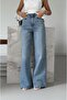 Blue Scattered Stone Wide Leg Jeans - 2