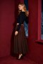 Women's Soft Textured Bell Cut Midi Skirt 0980 - 4