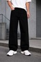 Men's Black Baggy Jean Denim Trousers Wide Cut Loose Leg Casual