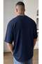 Men's oversized casual t-shirt - earth navy - 2