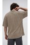 Men's Oversize Casual T-Shirt Acid Washed with Vintage Effect Painted Stone Effect - 2