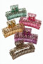 Zebra Patterned Rectangular Latch Buckle 8 cm