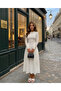 Women's Popular Long Tunic Dress with Polka Dots - 2