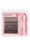 240-Piece False Eyelash Set, Adhesive, Fixer, and Tweezers