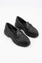 Ventes 35842 Black Leather Buckle Detailed Comfortable Loafer Women's Shoes - 5