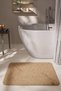 Glenn Coffee Color Single Washable Double-Sided Jute Straw Look Bathroom Toilet Door Mat