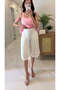 Floksy White Midi Length Trousers - 2