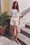 Women's Relaxed Shorts with Elastic Waist, Soft Texture, Double Pockets and Lace-Up - 2
