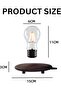 Floating Light Bulb Magnetic Levitation Lamp, Rotating LED Desk Lamp with Wooden Base, Touch Control Modern Night Light - 5