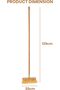 Wooden Broom, Floor Broom for Floor Cleaning, Bamboo Chenille Broom with Microfiber Bristles, Multipurpose Sweeping for Home, Office, Indoor Outdoor Use - 2