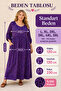 Plus Size Women's Floral Patterned Viscose Dress Purple Summer Long Pocket Model - 6