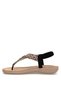 Elit May129.S800 Women's Stoned Flat Sandals Black - 4
