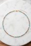 Gold and Colored Stone Bead Necklace - 2