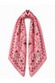 Women's Pink Summer Patterned Satin Scarf Silky Soft Bandana Hair Neck Bag Accessory