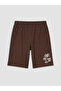 Lcw Kids Beige Crew Neck Boy's Pajama Set with Shorts - 5