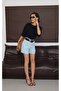 Women's Designer Jean Denim Shorts - 3