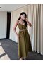 Olive Strap Belted Dress - 3303 - 4