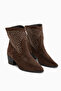 Savina Brown Suede Troc Summer Western Women's Boots - 3
