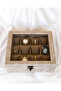 12-Piece Premium Watch Box, Nubuck Fabric Covered, Special Design with Glass, Accessory Organizer - 4