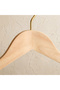 Triple Wooden Premium Tabletop Set — Natural Modern Clothes Hanger with Gold Hooks, Stylish Design - 4