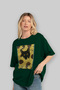 For the Love of Cats 68 Front Cat Printed Green Oversize T-Shirt 100% Cotton Unisex Cat Lover Premium Design - 4
