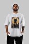 For the Love of Cats 75 Front Cat Printed White Oversize T-Shirt 100% Cotton Unisex Cat Lover Premium Design - 6