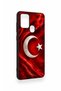 Samsung A21S Compatible Turkish Flag Patterned Silicone Case - 2