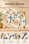 Baby Boy/Girl Giraffe Patterned Cotton Pajama Set 2-Piece Seasonal Sleepwear Set - 2