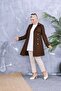 Women's Trench Coat with Belt and Button Detail, Waterproof Lining - 2
