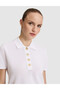 White Slim Fit Polo Collar Knitwear T-Shirt 50324127-Vr013 - 2