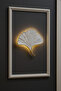 Dekor White Gold Detailed Ginko Leaf Electric Led Wall Sconce – 35X32 cm