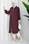 Women's Horizontal Collar Large Size Pocket Cap - 3