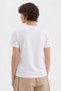 Women's 100% cotton sequin embroidered detail short sleeve t-shirt - 3