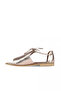 Mink Shiny Leather Women's Flat Sandals - 3