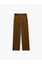 High Waist Linen Blend Palazzo Trousers with Belt Detail and Pockets - 4