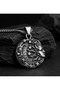 Stainless Steel Anthracite Color Mystical Togetherness Moon Sun Necklace - 2