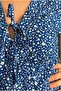 Women's Blue Ethnic Patterned Summer Viscose Midi Dress - 8